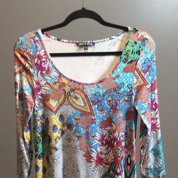 S Cable & Gauge colorful design ruffle top - Picture 5 of 15